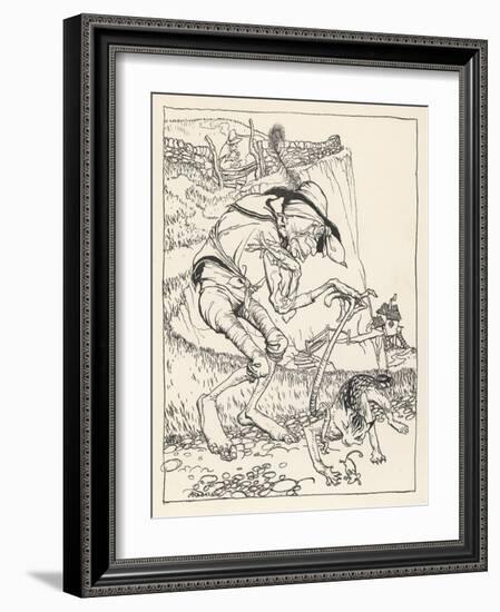 There Was a Crooked Man-Arthur Rackham-Framed Art Print