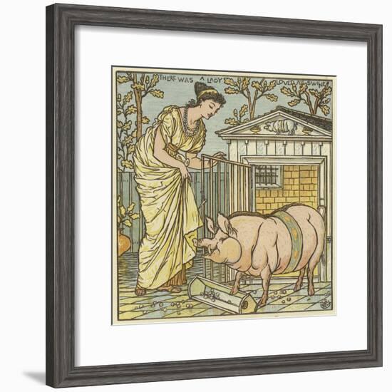 There Was a Lady Loved a Swine-Walter Crane-Framed Giclee Print