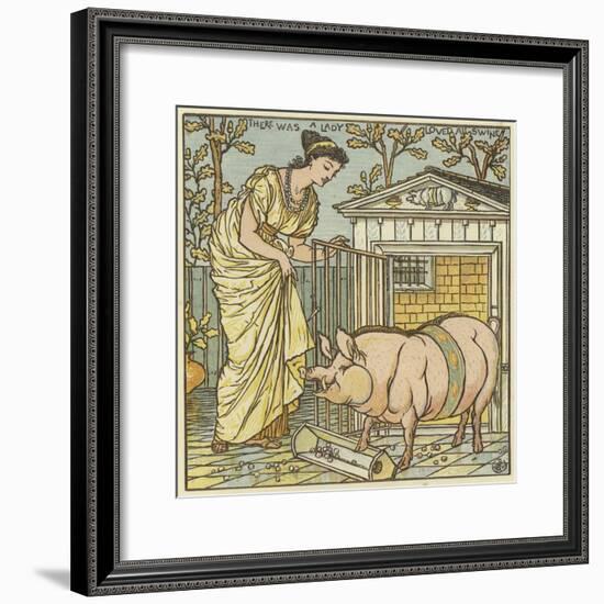 There Was a Lady Loved a Swine-Walter Crane-Framed Giclee Print