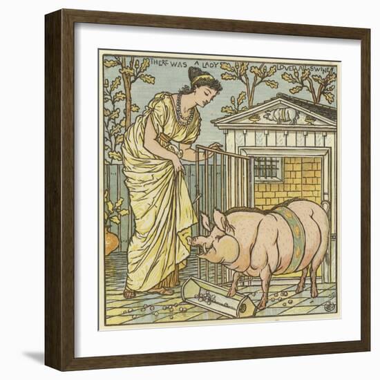 There Was a Lady Loved a Swine-Walter Crane-Framed Giclee Print