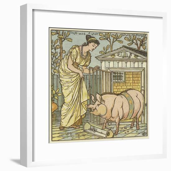 There Was a Lady Loved a Swine-Walter Crane-Framed Giclee Print