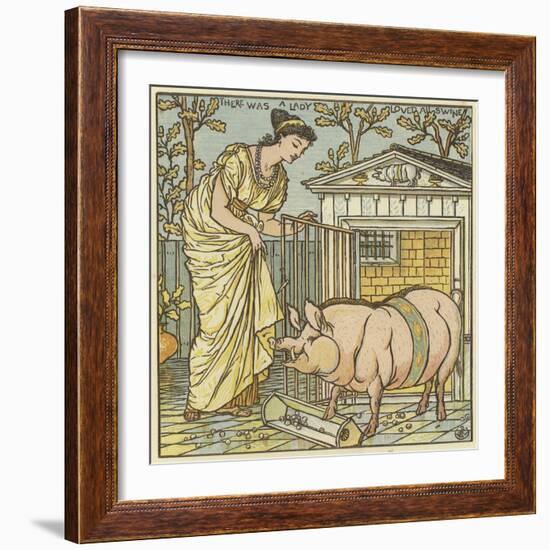 There Was a Lady Loved a Swine-Walter Crane-Framed Giclee Print