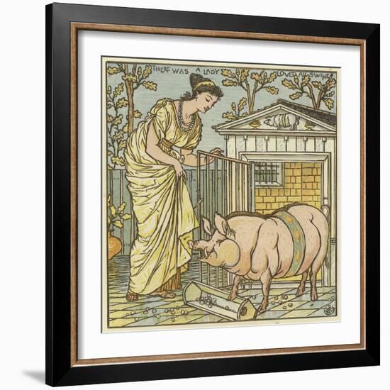 There Was a Lady Loved a Swine-Walter Crane-Framed Giclee Print