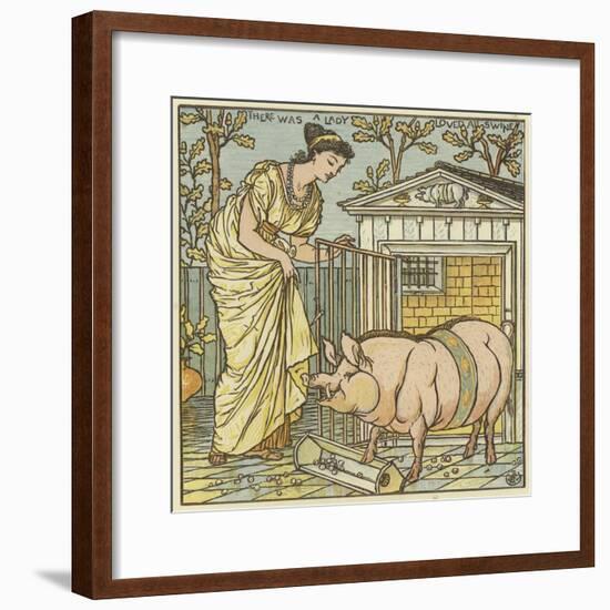 There Was a Lady Loved a Swine-Walter Crane-Framed Giclee Print