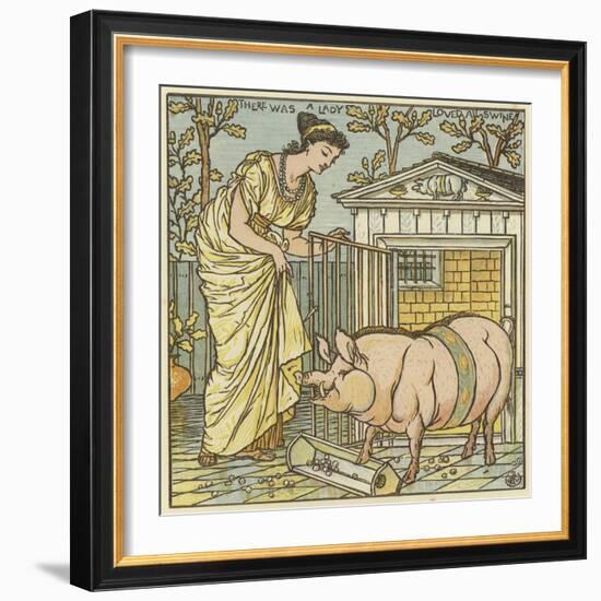 There Was a Lady Loved a Swine-Walter Crane-Framed Giclee Print