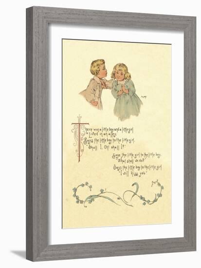 There Was a Little Boy and a Little Girl-Maud Humphrey-Framed Art Print