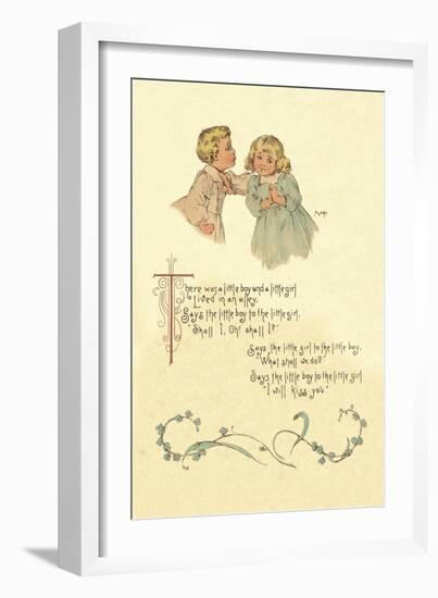 There Was a Little Boy and a Little Girl-Maud Humphrey-Framed Art Print