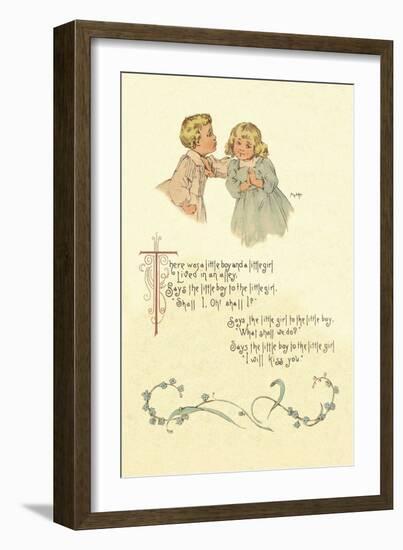 There Was a Little Boy and a Little Girl-Maud Humphrey-Framed Art Print