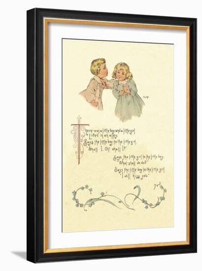 There Was a Little Boy and a Little Girl-Maud Humphrey-Framed Art Print