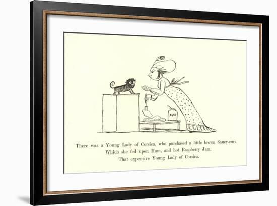 There Was a Young Lady of Corsica, Who Purchased a Little Brown Saucy-Cur-Edward Lear-Framed Giclee Print