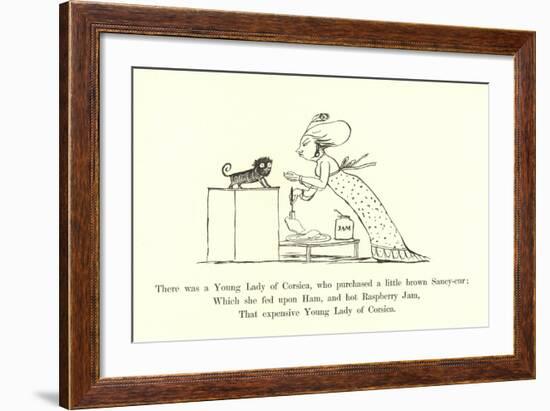 There Was a Young Lady of Corsica, Who Purchased a Little Brown Saucy-Cur-Edward Lear-Framed Giclee Print