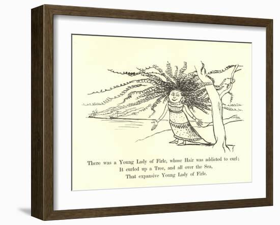 There Was a Young Lady of Firle, Whose Hair Was Addicted to Curl-Edward Lear-Framed Giclee Print