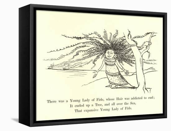 There Was a Young Lady of Firle, Whose Hair Was Addicted to Curl-Edward Lear-Framed Premier Image Canvas