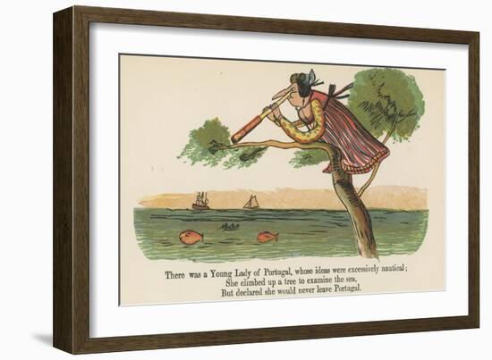 There Was a Young Lady of Portugal, Whose Ideas Were Excessively Nautical-Edward Lear-Framed Giclee Print