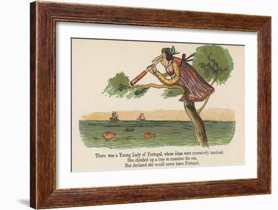 There Was a Young Lady of Portugal, Whose Ideas Were Excessively Nautical-Edward Lear-Framed Giclee Print