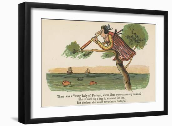 There Was a Young Lady of Portugal, Whose Ideas Were Excessively Nautical-Edward Lear-Framed Giclee Print