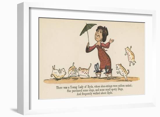 There Was a Young Lady of Ryde, Whose Shoe-Strings Were Seldom Untied-Edward Lear-Framed Giclee Print