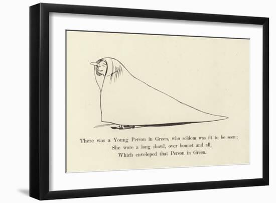 There Was a Young Person in Green, Who Seldom Was Fit to Be Seen-Edward Lear-Framed Giclee Print