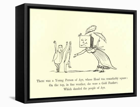There Was a Young Person of Ayr, Whose Head Was Remarkably Square-Edward Lear-Framed Premier Image Canvas