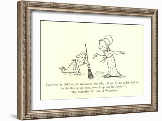 There Was an Old Lady of Winchelsea-Edward Lear-Framed Giclee Print