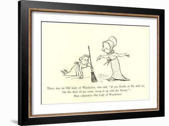 There Was an Old Lady of Winchelsea-Edward Lear-Framed Giclee Print