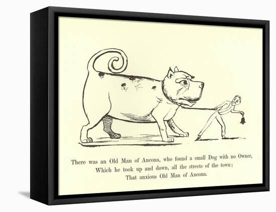 There Was an Old Man of Ancona, Who Found a Small Dog with No Owner-Edward Lear-Framed Premier Image Canvas