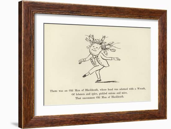 There Was an Old Man of Blackheath, Whose Head Was Adorned with a Wreath-Edward Lear-Framed Giclee Print