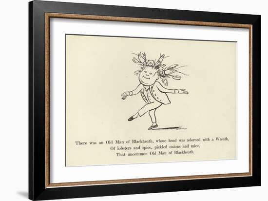 There Was an Old Man of Blackheath, Whose Head Was Adorned with a Wreath-Edward Lear-Framed Giclee Print