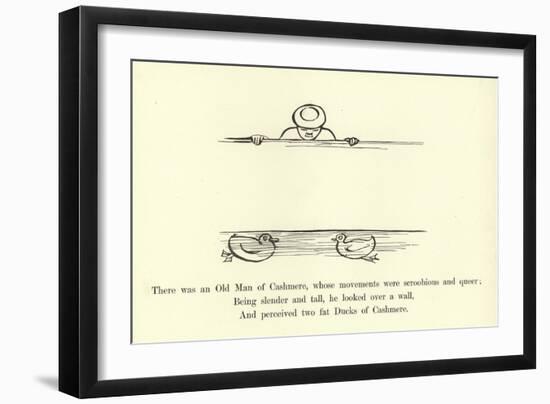 There Was an Old Man of Cashmere, Whose Movements Were Scroobious and Queer-Edward Lear-Framed Giclee Print