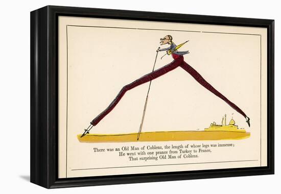 There was an Old Man of Coblenz the Length of Whose Legs was Immense-Edward Lear-Framed Stretched Canvas