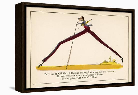 There was an Old Man of Coblenz the Length of Whose Legs was Immense-Edward Lear-Framed Stretched Canvas