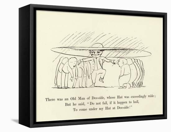 There Was an Old Man of Dee-Side, Whose Hat Was Exceedingly Wide-Edward Lear-Framed Premier Image Canvas