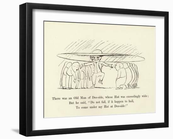 There Was an Old Man of Dee-Side, Whose Hat Was Exceedingly Wide-Edward Lear-Framed Giclee Print