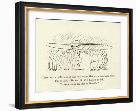 There Was an Old Man of Dee-Side, Whose Hat Was Exceedingly Wide-Edward Lear-Framed Giclee Print