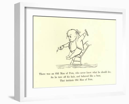 There Was an Old Man of Peru, Who Never Knew What He Should Do-Edward Lear-Framed Giclee Print