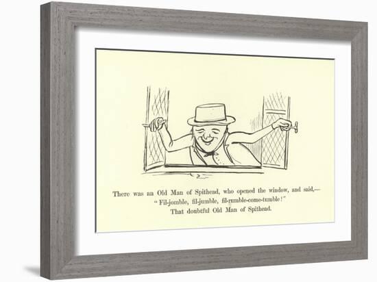 There Was an Old Man of Spithead-Edward Lear-Framed Giclee Print