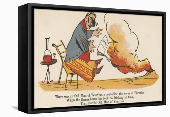 There Was an Old Man of Vesuvius, Who Studied the Works of Vitruvius-Edward Lear-Framed Premier Image Canvas