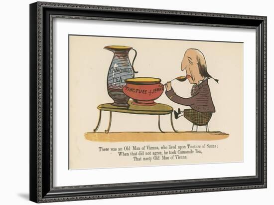 There Was an Old Man of Vienna, Who Lived Upon Tincture of Senna-Edward Lear-Framed Giclee Print