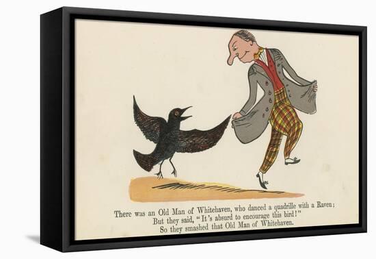 There Was an Old Man of Whitehaven, Who Danced a Quadrille with a Raven-Edward Lear-Framed Premier Image Canvas
