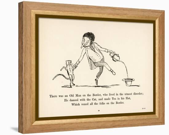 There was an Old Man on the Border Who Lived in the Utmost Disorder-Edward Lear-Framed Premier Image Canvas
