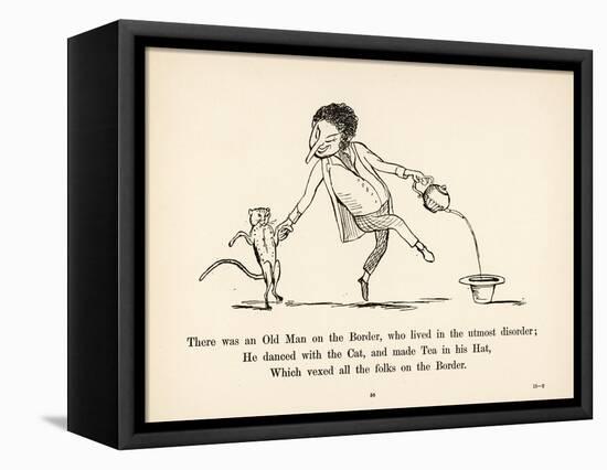 There was an Old Man on the Border Who Lived in the Utmost Disorder-Edward Lear-Framed Premier Image Canvas