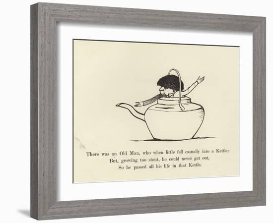 There Was an Old Man, Who When Little Fell Casually into a Kettle-Edward Lear-Framed Giclee Print