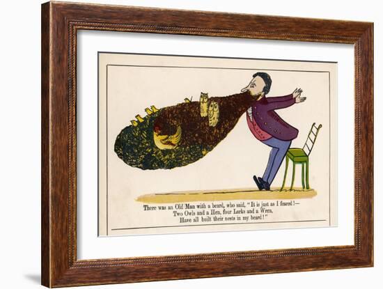 There was an Old Man with a Beard-Edward Lear-Framed Art Print