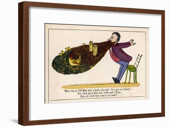 There was an Old Man with a Beard-Edward Lear-Framed Art Print