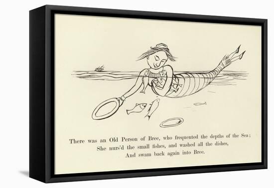 There Was an Old Person of Bree, Who Frequented the Depths of the Sea-Edward Lear-Framed Premier Image Canvas