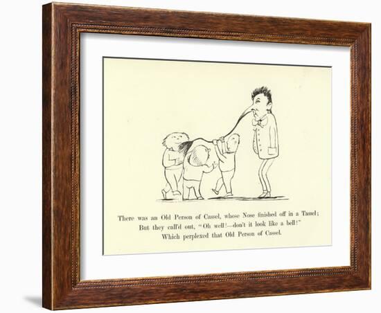 There Was an Old Person of Cassel, Whose Nose Finished Off in a Tassel-Edward Lear-Framed Giclee Print