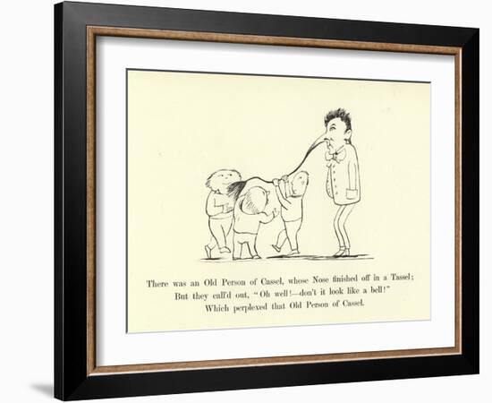 There Was an Old Person of Cassel, Whose Nose Finished Off in a Tassel-Edward Lear-Framed Giclee Print