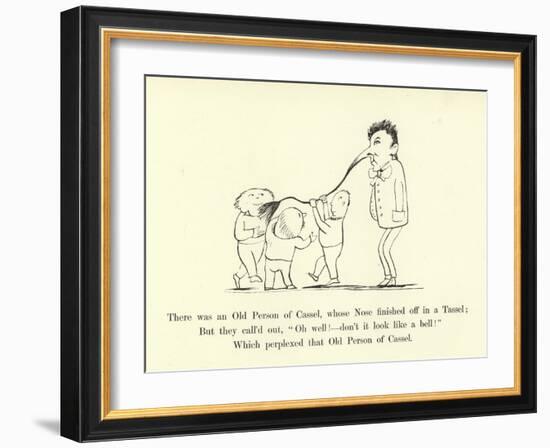 There Was an Old Person of Cassel, Whose Nose Finished Off in a Tassel-Edward Lear-Framed Giclee Print