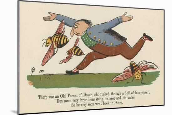 There Was an Old Person of Dover, Who Rushed Through a Field of Blue Clover-Edward Lear-Mounted Giclee Print
