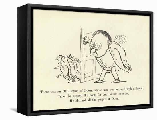 There Was an Old Person of Down, Whose Face Was Adorned with a Frown-Edward Lear-Framed Premier Image Canvas